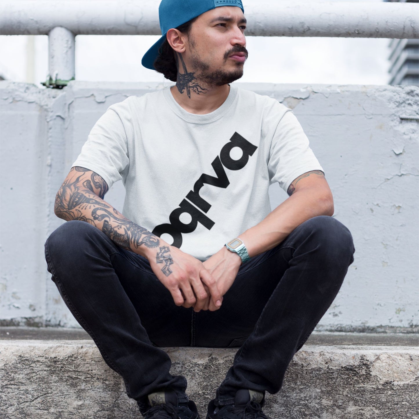 DIAGONAL Heavy Duty T-Shirt Front Logo MAN
