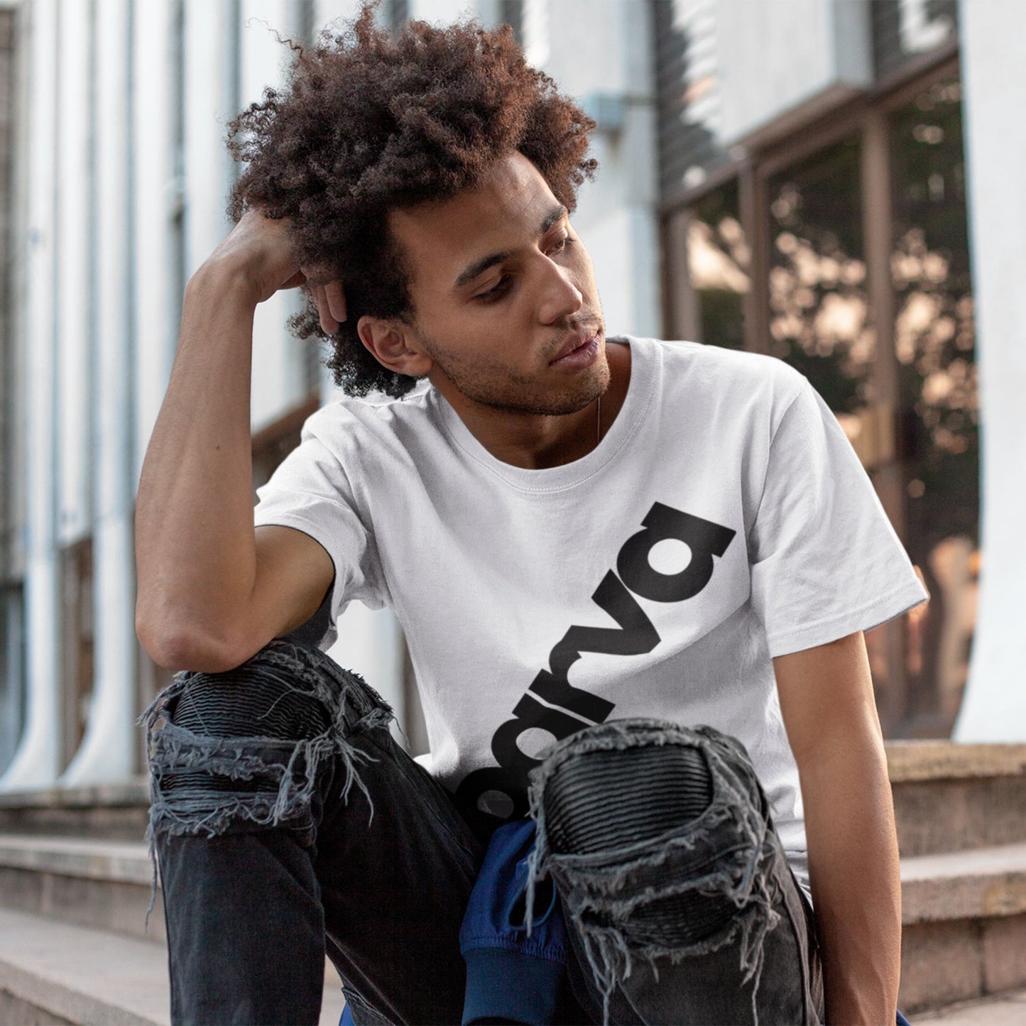 DIAGONAL Heavy Duty T-Shirt Front Logo MAN
