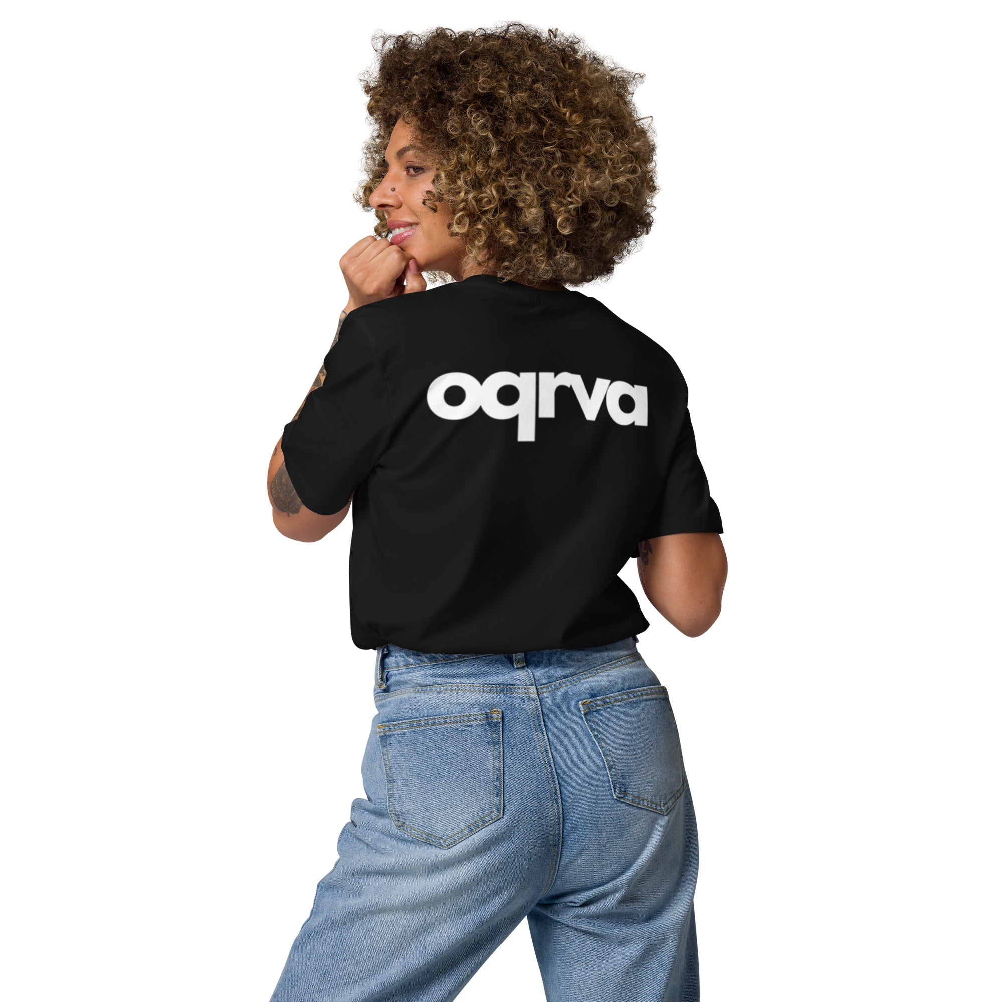 REALIST Heavy Duty T-Shirt Small Front and Big Back Logo WOMAN – oqrva